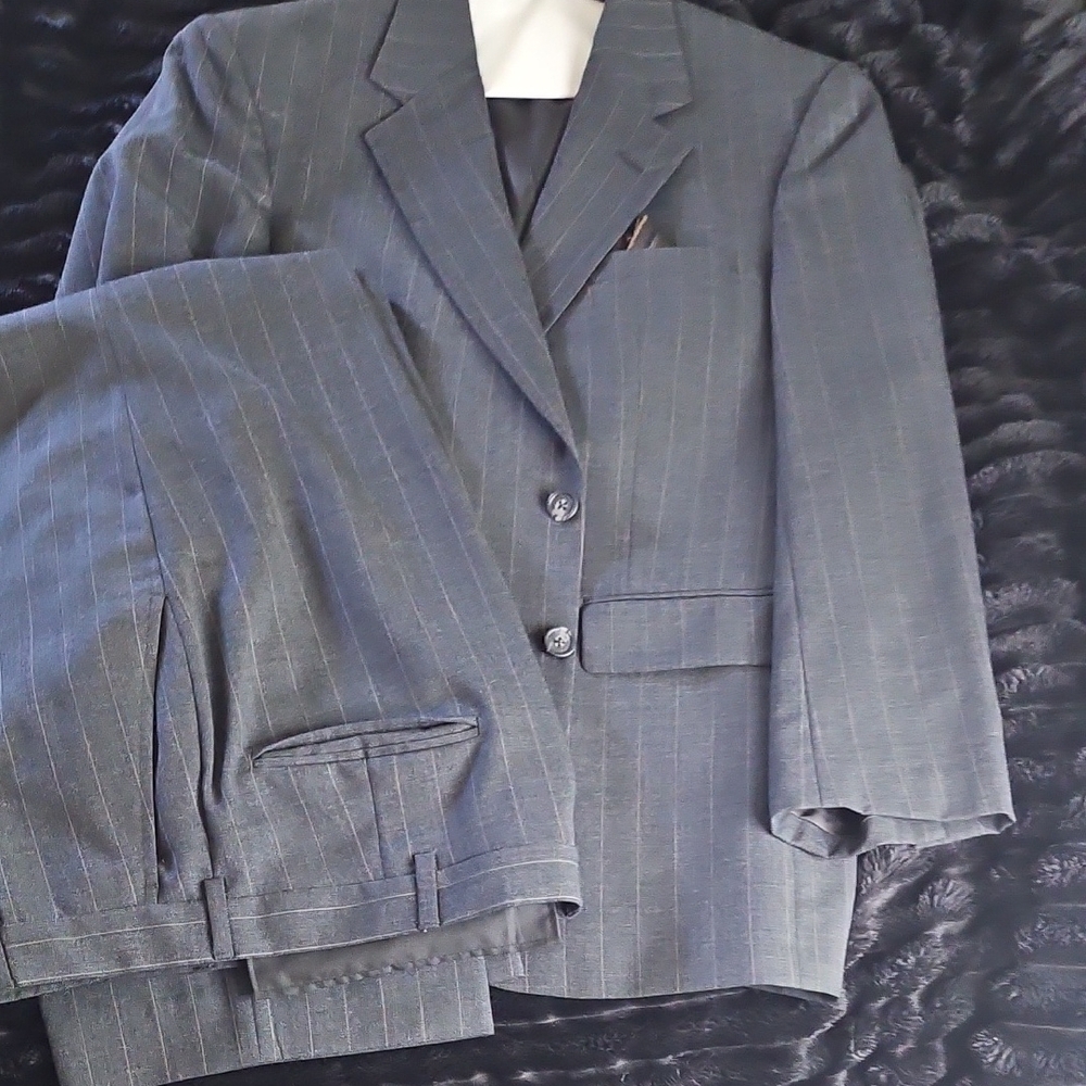 Classic Gray Pinstripe Men's Suit